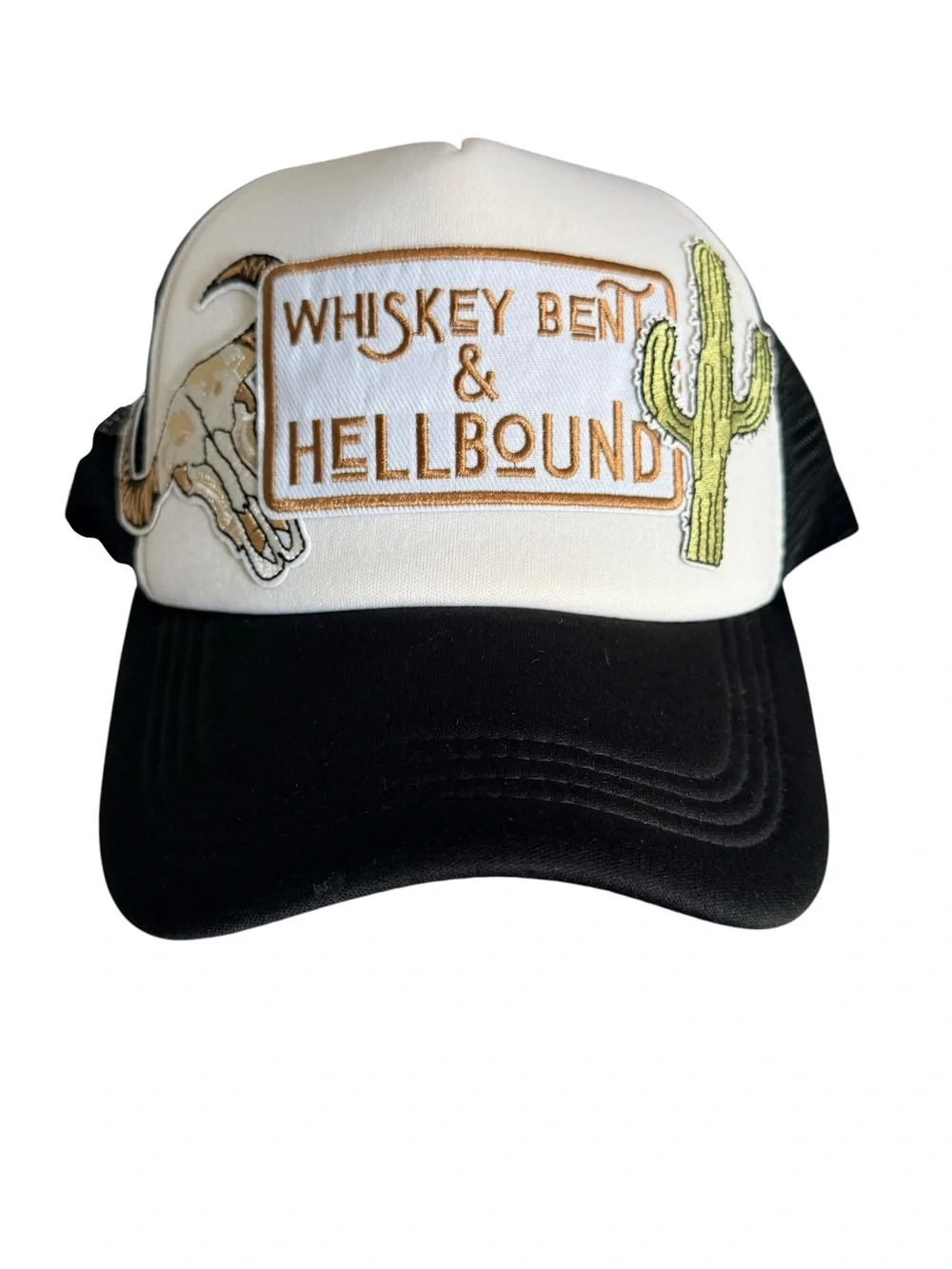 Whiskey Bent & Hellbound Boutique Western Trucker Hat Cowgirl Snapback